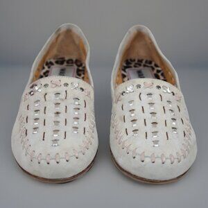 Warren Edwards Women's Suede Leather Size 9 Slip On Shoes Loafers Flat Moccasin